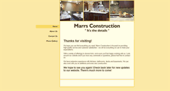 Desktop Screenshot of marrsconstruction.net